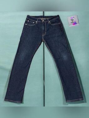 Levi's Jeans Men's 31x30 Blue Dark Wash Slim Straight Denim